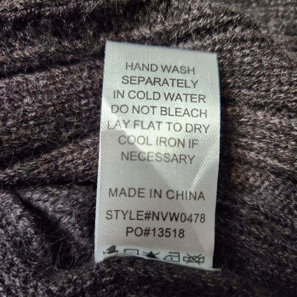 SIZE M Kit cardigan cable knit open face with tie grey-brown color VICI NWT - Picture 9 of 13